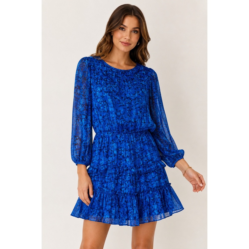 Sugarlips Royal Blue Floral Mini Dress